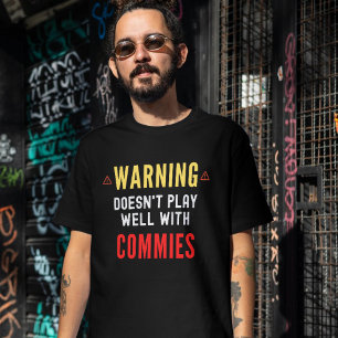 Camiseta Engraçado Anti-Comunista, Anti-Socialista