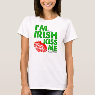 Camiseta Engraçado Anti-Irlandês Kiss