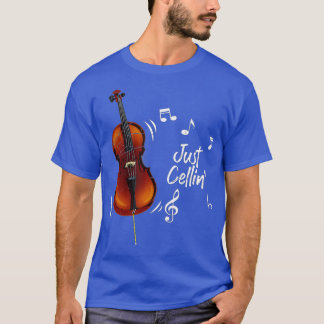 Camiseta Engraçado Apenas Celin Cellist Dar Instrumento Mus
