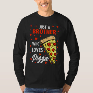 Camiseta Engraçado Apenas Um Irmão Que Ama Design De Coraçã