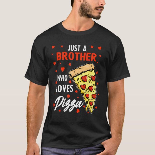 Camiseta Engraçado Apenas Um Irmão Que Ama Design De Coraçã (Frente)