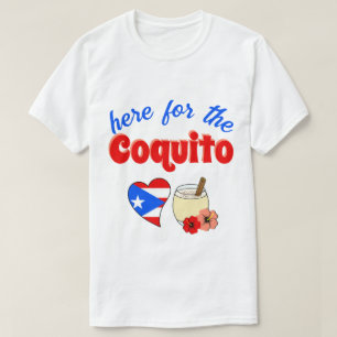 Camiseta Engraçado aqui pelo Natal do Coquito Porto Rico