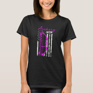 Camiseta Engraçado Archery Mãe Americana Arco de Bandeiras