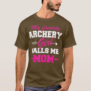 Camiseta Engraçado Archery Mãe Meu Arqueiro Favorito Me Cha