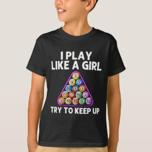 Camiseta Engraçado Arte Billiard Para Mulheres Meninas Mãe