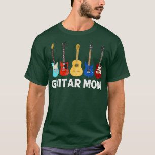 Camiseta Engraçado Arte de Violão Mãe Mulheres Violão Jogad
