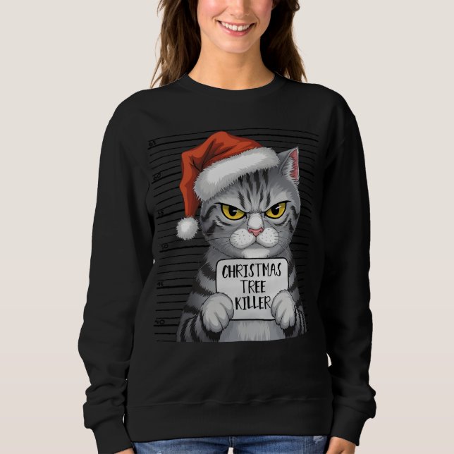 Camiseta Engraçado Árvore de Natal da Matadora de Mulheres (Frente)