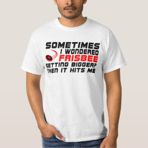 Camiseta Engraçado, às vezes eu me perguntava que frisbeira