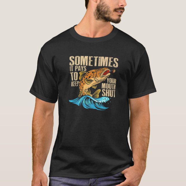 Camiseta Engraçado Às Vezes Vale A Pena Manter A Boca Fecha (Frente)