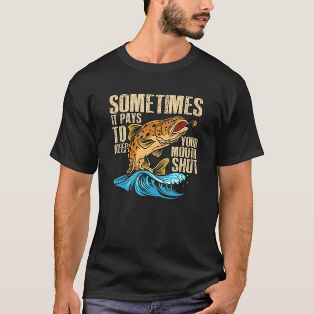 Camiseta Engraçado Às Vezes Vale A Pena Manter A Boca Fecha (Frente)