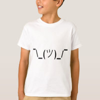 Engraçado ASCII Art Shrug Emoticon Computer