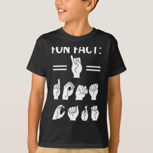 Camiseta Engraçado Asl Língua de Sinais Americana Fato Dive