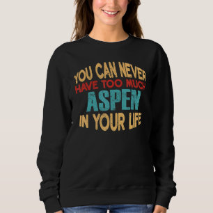 Camiseta Engraçado Aspen Personalizado Nome Piada
