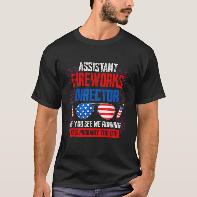 Camiseta Engraçado Assistente De Fireworks Diretor Que Eu L (Frente)