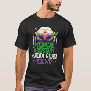 Camiseta Engraçado Assistente Médico Krewe Máscara Mardi