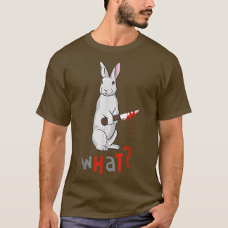 Camiseta Engraçado Assustador do Coelho do Assassino