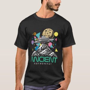 Camiseta Engraçado Astronauta Montes Ufo Planetas