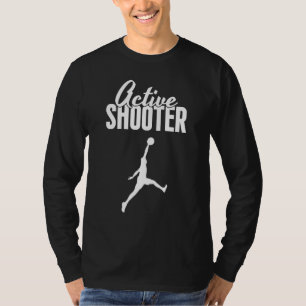 Camiseta Engraçado Ativo Atirador de Basquete Amigos de sar