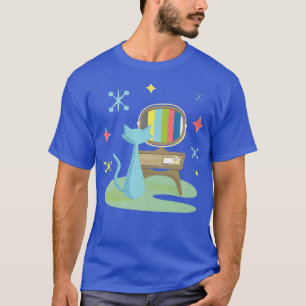 Camiseta Engraçado Atômico Assistindo Televisão Retroativa