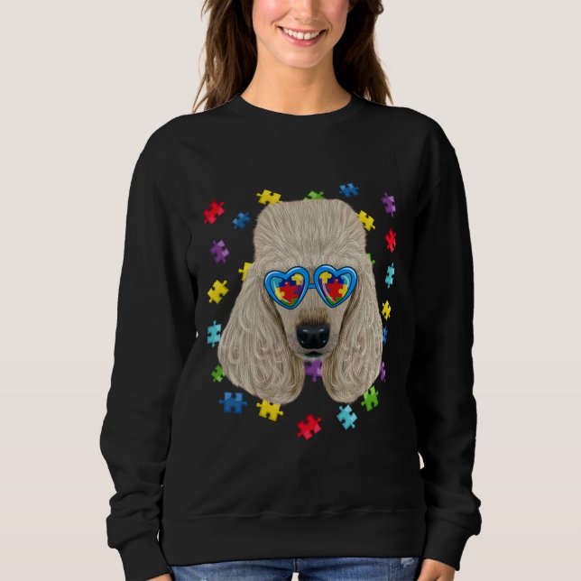 Camiseta Engraçado Autismo Cachorro Quebra-cabeça Cachorro  (Frente)