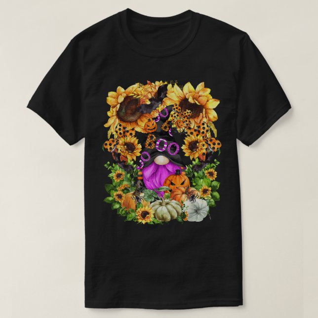 Camiseta Engraçado Autumn Gnomo Para Mulheres e Homens (Frente do Design)