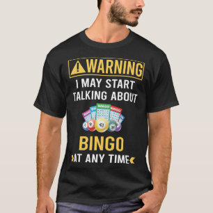 Camiseta Engraçado Aviso Bingo