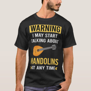 Camiseta Engraçado Aviso Mandolin