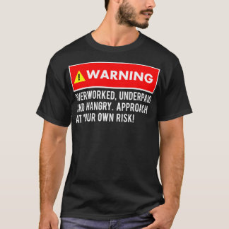 Camiseta Engraçado Aviso Sarcástico Sobrecarregado de Subpa