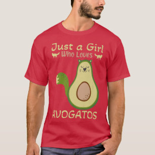 Camiseta Engraçado Avocado Cat Vegan Apenas uma garota que 
