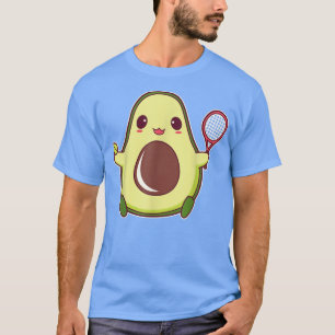 Camiseta Engraçado, Avocado Com Tênis Raquet