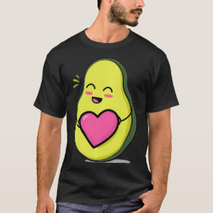 Camiseta Engraçado Avocado Heart Cute Kawaii Vegan Gift Men