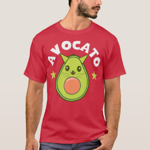 Camiseta Engraçado Avocado Lover Avocato Guacamole Cat Love