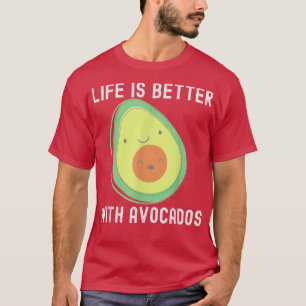 Camiseta Engraçado Avocado Para Homens, A Vida É Melhor Com