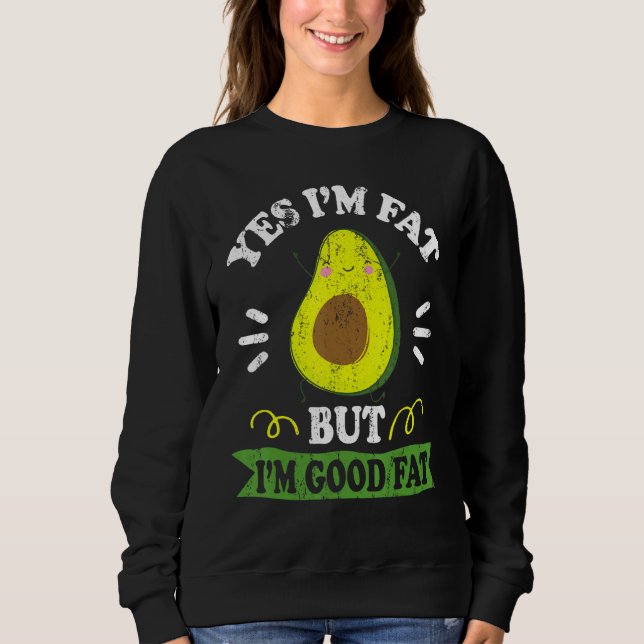 Camiseta Engraçado Avocado Sim, sou gordo, mas sou bom gord (Frente)