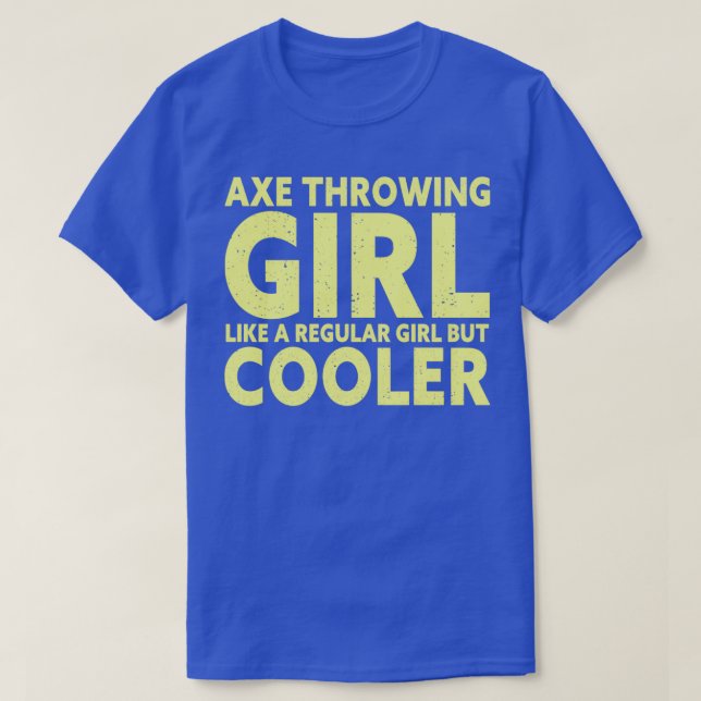 Camiseta Engraçado Ax Thwing Girl 1 (Frente do Design)