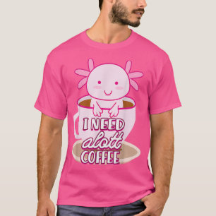 Camiseta Engraçado Axolotl Café Aquário Animal Aquário Pet