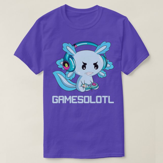 Camiseta Engraçado Axolotl Lover Gamesalotl Gaming Axolotl  (Frente do Design)