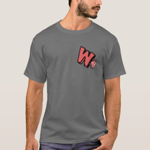 Camiseta Engraçado Axolotl Monograma Salamander - Letra W i
