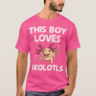 Camiseta Engraçado Axolotl Para Rapazes Amantes De Salamand