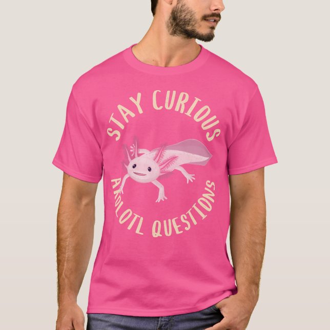 Camiseta Engraçado Axolotl questiona Kawaii Salamander Amph (Frente)