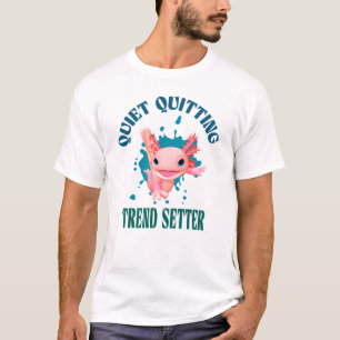 Camiseta Engraçado Axolotl Silencioso Saindo da Tendência