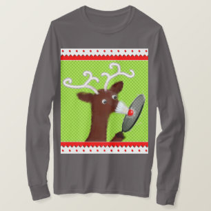 Camiseta Engraçado Badminton de Natal