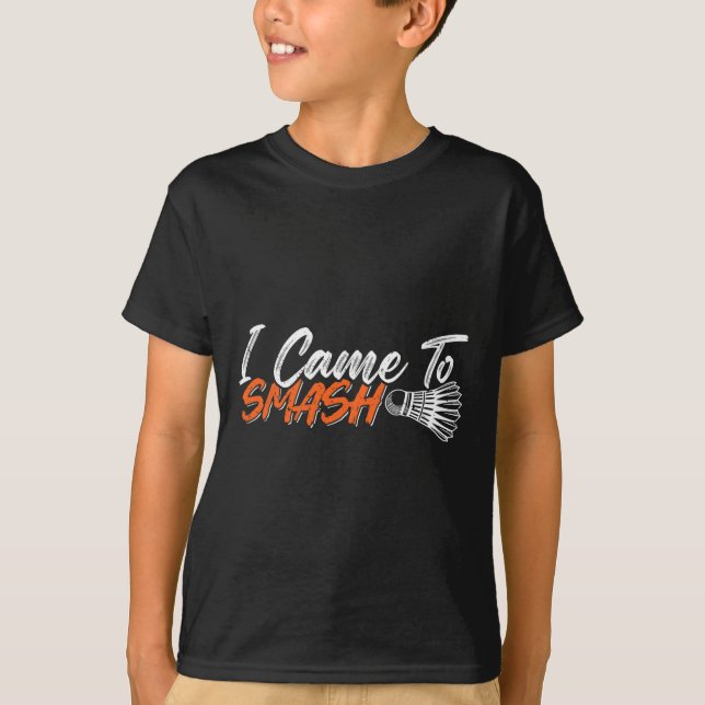Camiseta Engraçado Badminton Humor Smash Shuttle Birdie Esp (Frente)