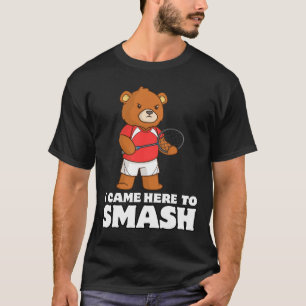 Camiseta Engraçado Badminton Jogador Competitivo do Urso Sm