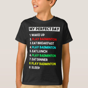 Camiseta Engraçado Badminton Lover Deu Meu perfeito Badmint