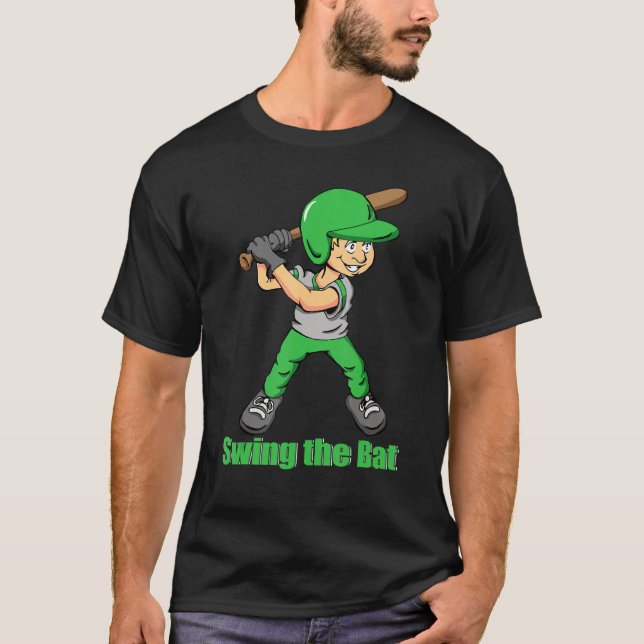 Camiseta Engraçado Balançar O Bat (Frente)