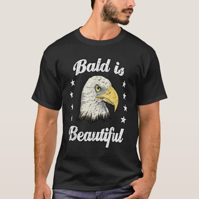 Camiseta Engraçado BALD é lindo - Presente de Dia de os pai (Frente)