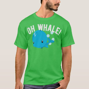 Camiseta Engraçado, Baleia Animal Pun Humor Illustração Rom