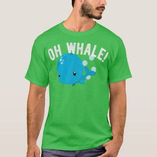 Camiseta Engraçado, Baleia Animal Pun Humor Illustração Rom
