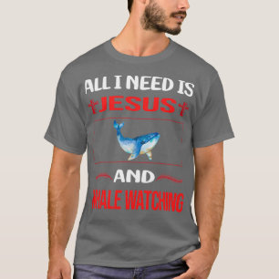 Camiseta Engraçado Baleia Jesus Assistindo